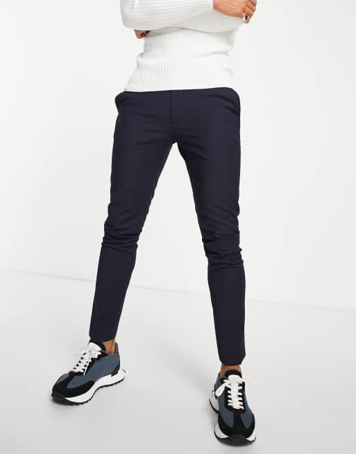 Topman skinny best sale black trousers