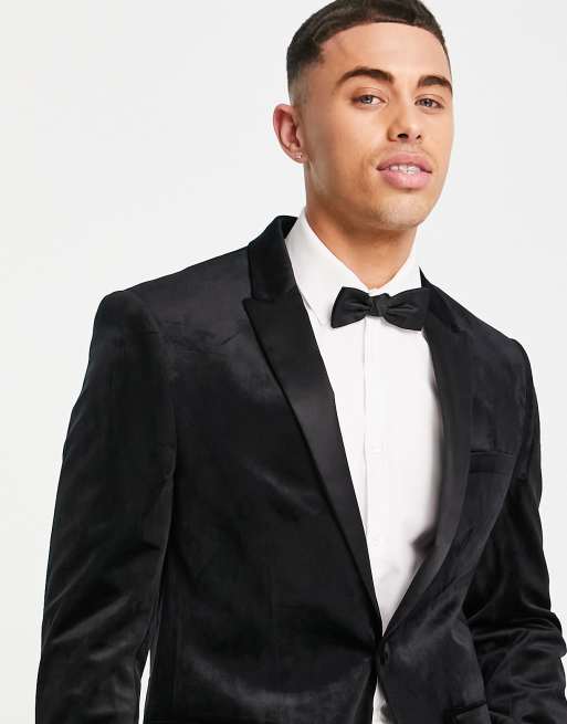 Topman Skinny Velvet Blazer