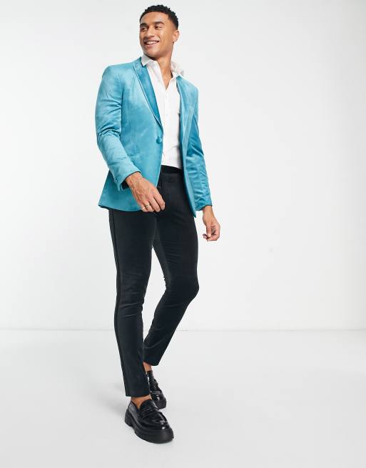 Topman Skinny Velvet Blazer