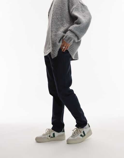 Topman slim chino pant in navy, 3 of 5