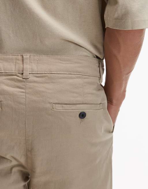 Topman slim chino pants in stone, 5 of 5