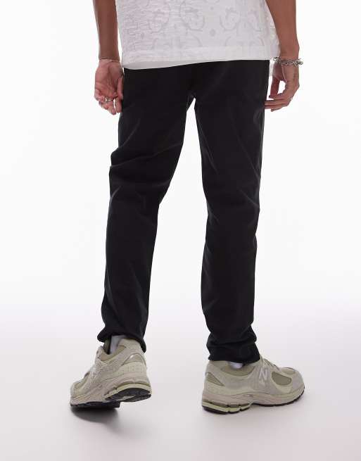 Topman slim chino trousers in  black, 4 of 5
