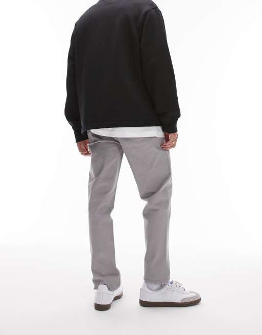 Topman slim chino trousers in grey, 3 of 5