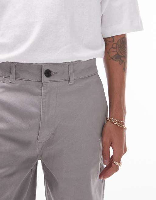 Topman slim chino trousers in grey, 4 of 5