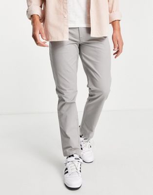 Topman slim chino trousers in light grey