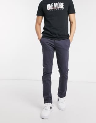 Topman slim chinos in navy Navy