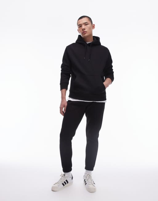 Topman Slim fit hoodie in zwart ASOS