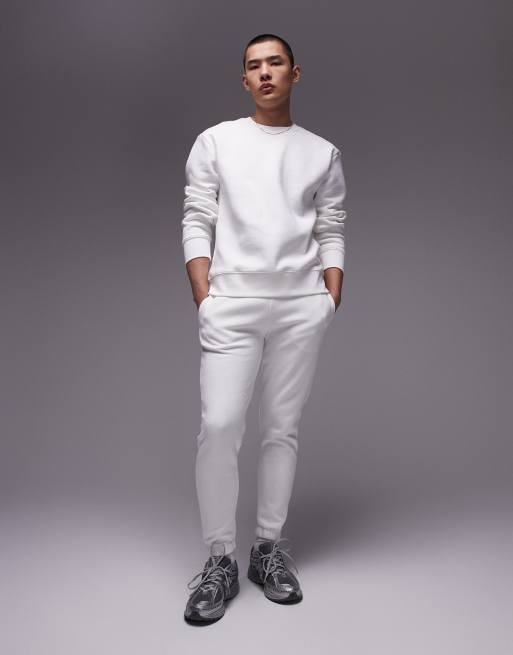 Topman - Slim-fit joggingbroek in wit