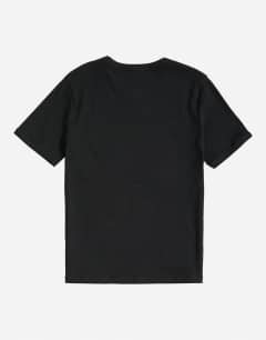 Model wearing Slim fit rib t-shirt in black