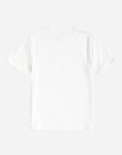 Model wearing Slim fit rib t-shirt in white