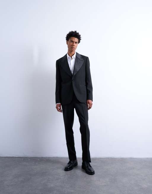 Topman – Slim-Fit-Smoking in Schwarz x1