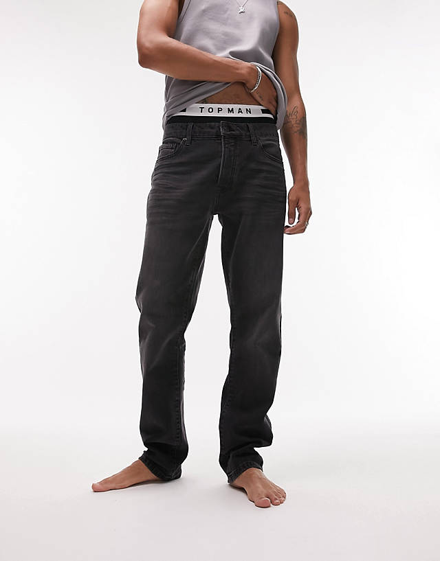 Topman - slim jean in washed black