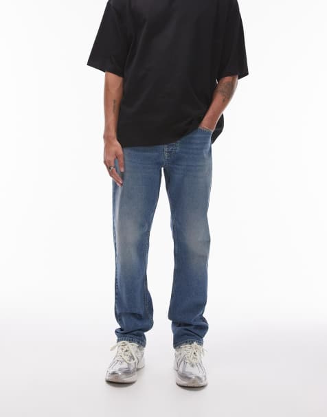 Topman slim jeans in dirty wash - view 1