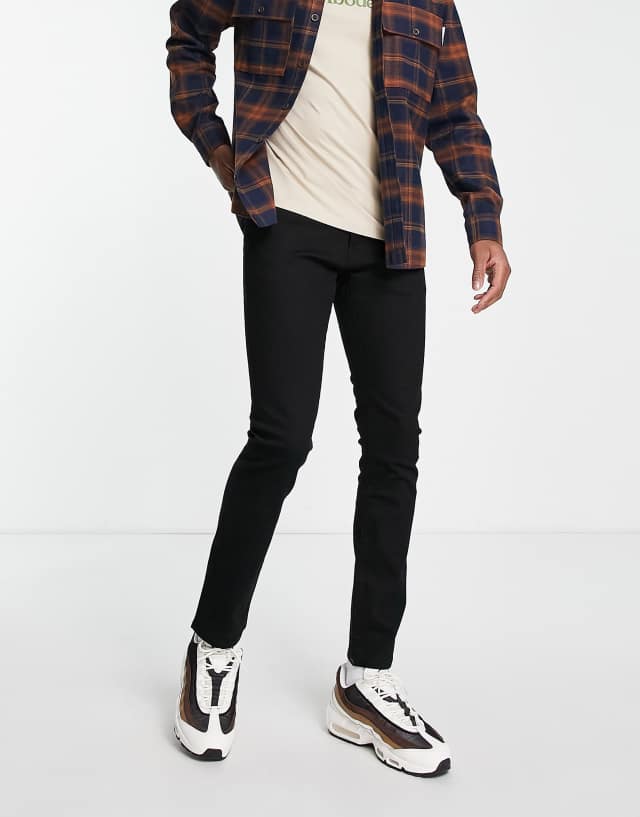 Topman slim jeans in stay black