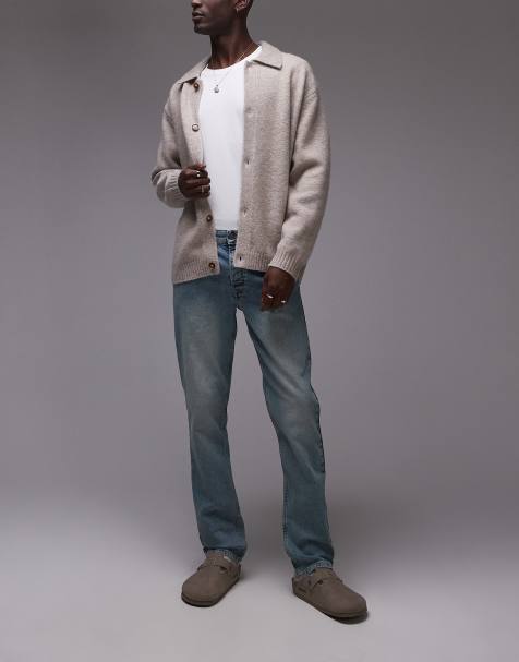 Topman slim jeans in tinted light blue - view 1