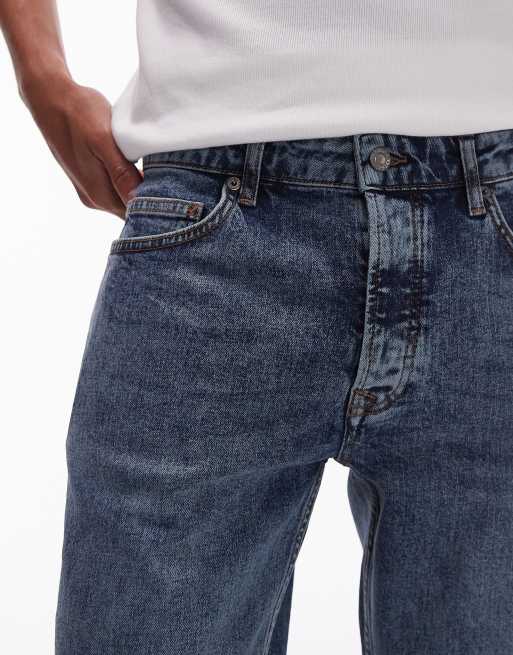 Topman slim jeans in vintage dark wash blue ASOS