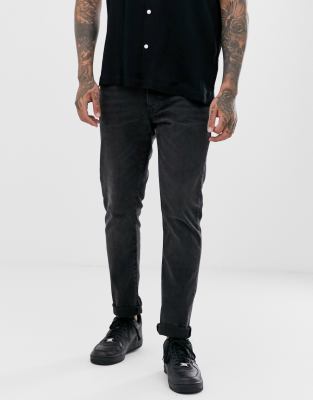 Topman slim jeans in washed black