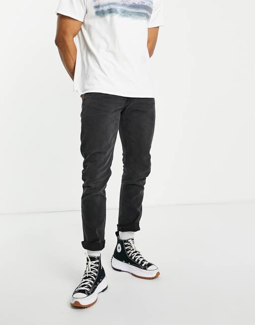 Topman slim jeans in washed black 