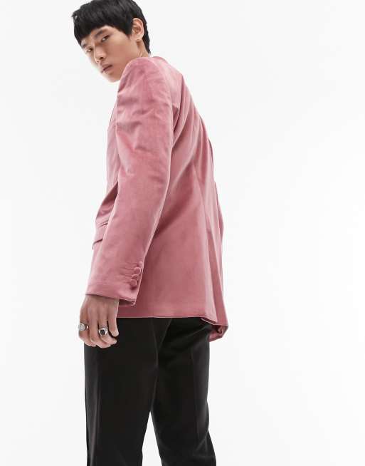 Topman Skinny Velvet Blazer