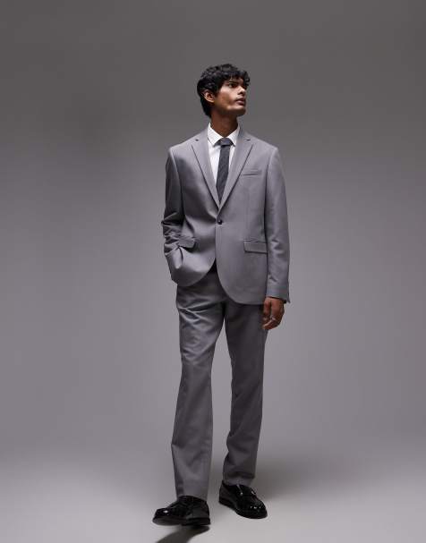 Topman slim suit in grey - view 1