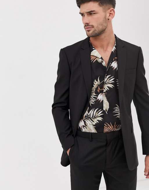 Topman slim suit in black, 2 of 3