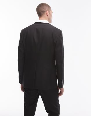 Topman Slim Suit Jacket In Black