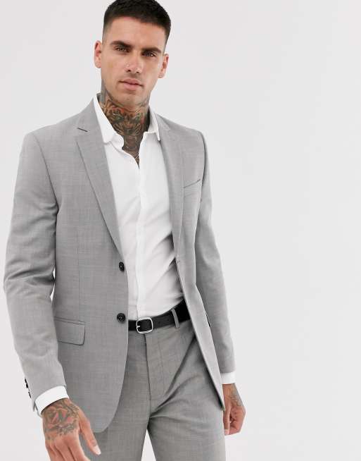 Topman slim suit jacket in grey | ASOS