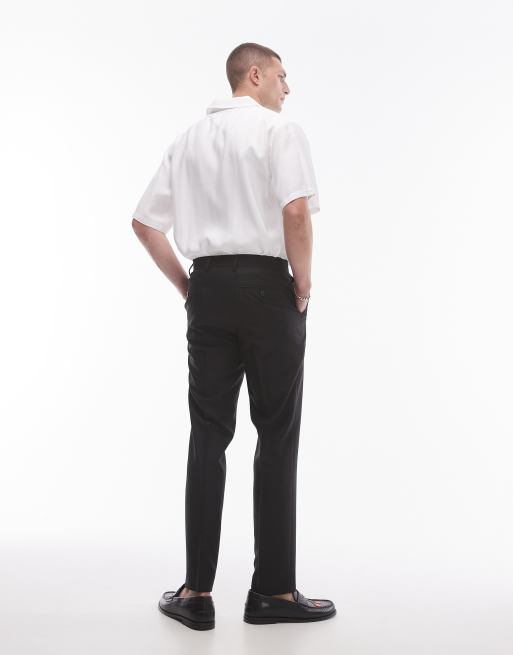 Topman slim suit pants in black, 3 of 5
