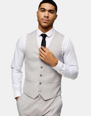 asos grey waistcoat