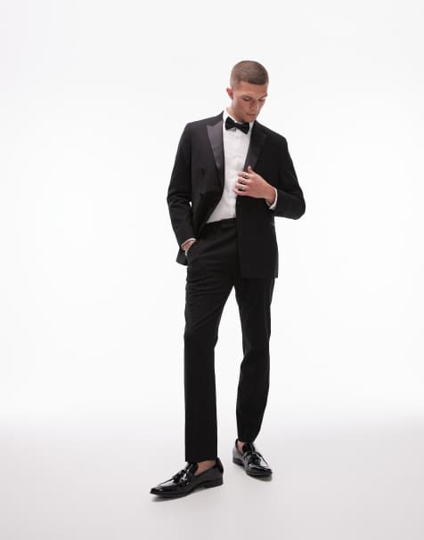 Topman slim tux in black - view 1