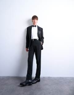 Slim tux suit trousers in black