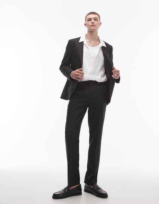 Topman - Smal kostuum in zwart