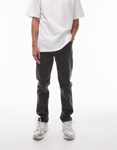 Topman - Smalle jeans in zwart met wassing - view 1