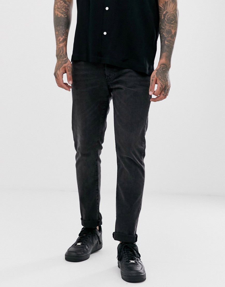 Topman - Smalle jeans in zwarte wassing