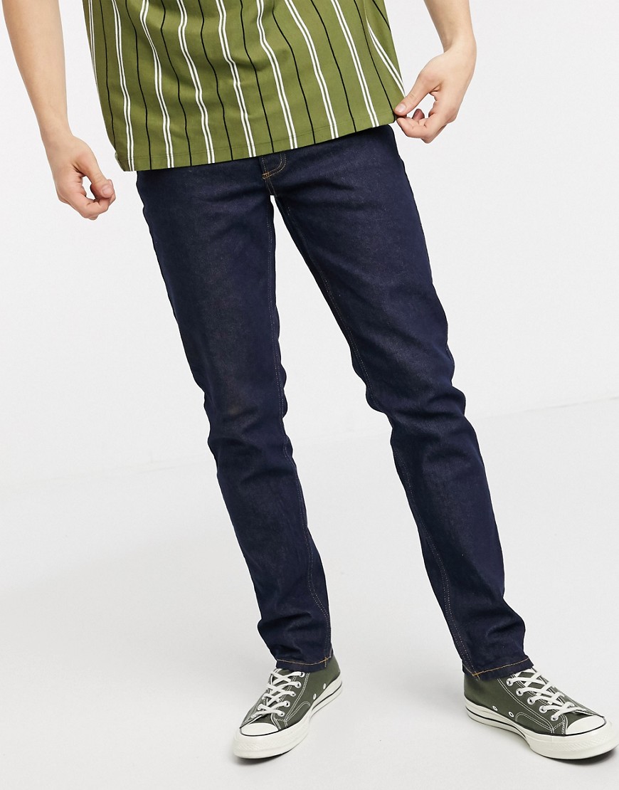 Topman - Smalle jeans van biologisch katoen in donkerblauw