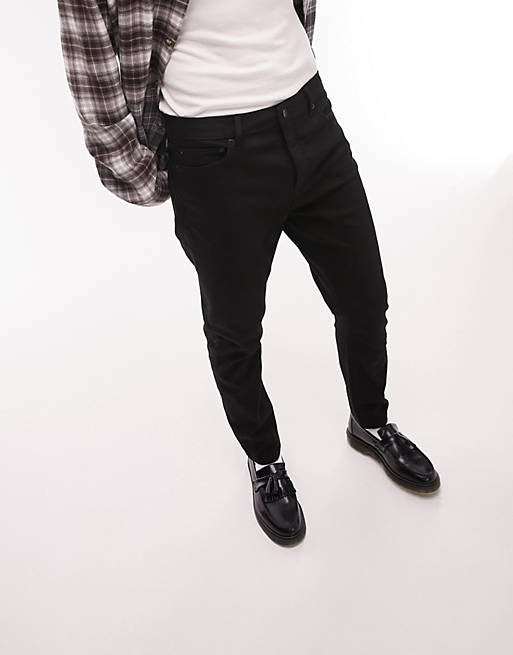 Topman - Smaltoelopende jeans met stretch in zwart