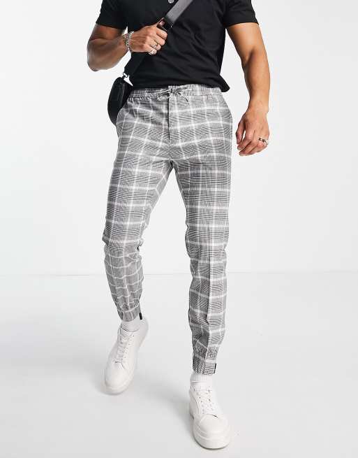 Smart cheap checked joggers