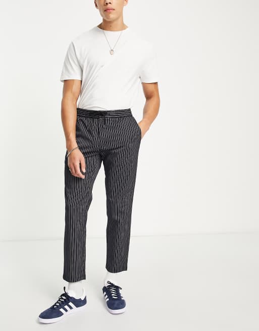 Pinstripe store smart joggers