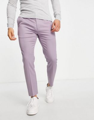 Topman smart skinny jogger trouser in lilac