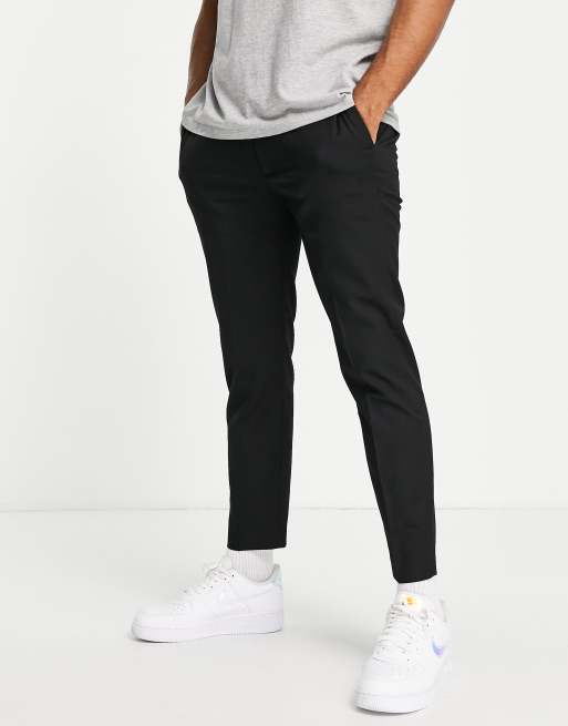 Topman smart skinny jogger trousers in black | ASOS