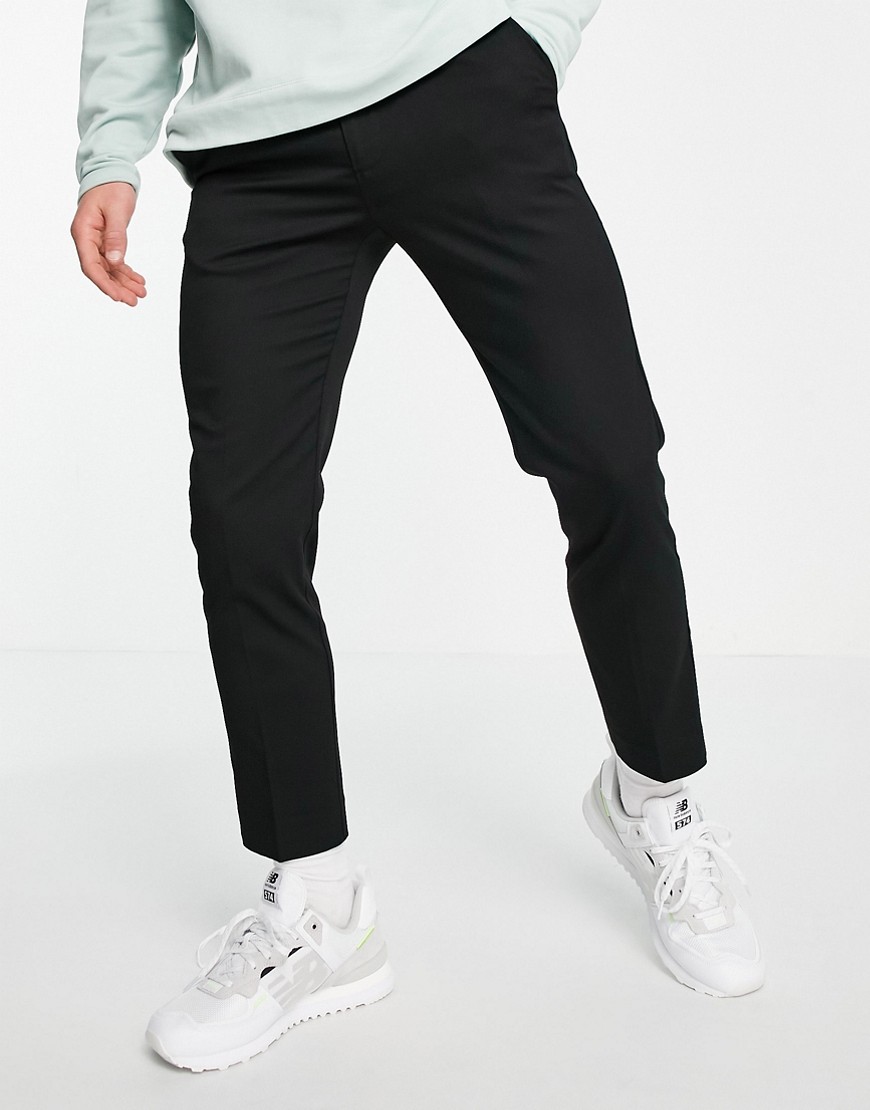 Topman smart skinny jogger trousers in black