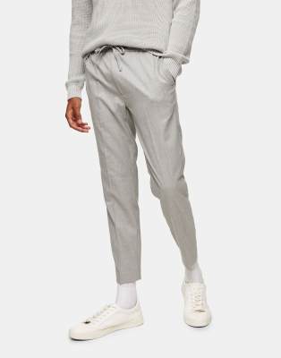 skinny plain smart jogger trouser