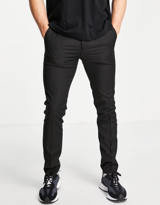 Topman smart skinny trousers in black | ASOS