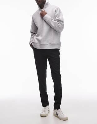 Topman Topman smart skinny trousers in black