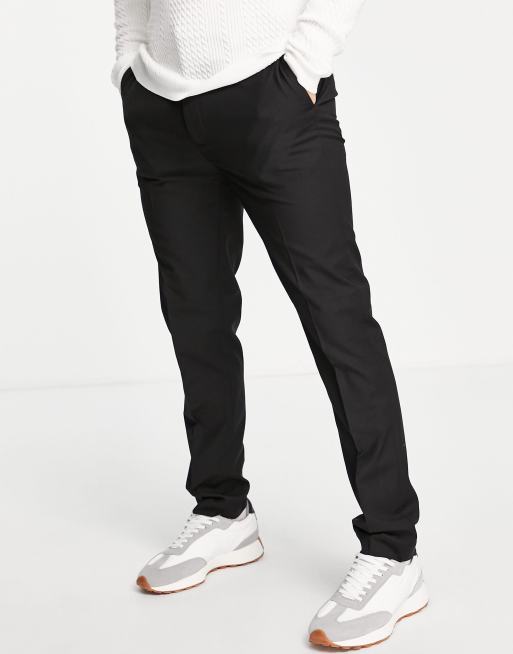 Topman smart slim trousers in black | ASOS