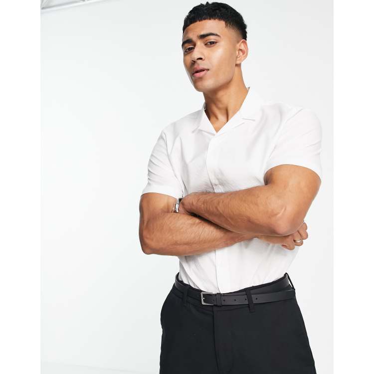 topman white short sleeve shirt