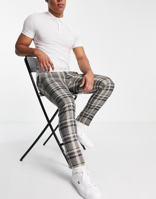 Plaid store pants topman