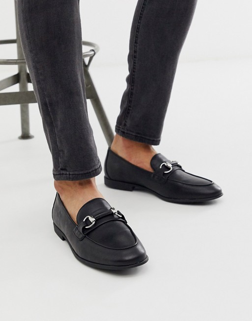 Topman snaffle loafers in black | ASOS