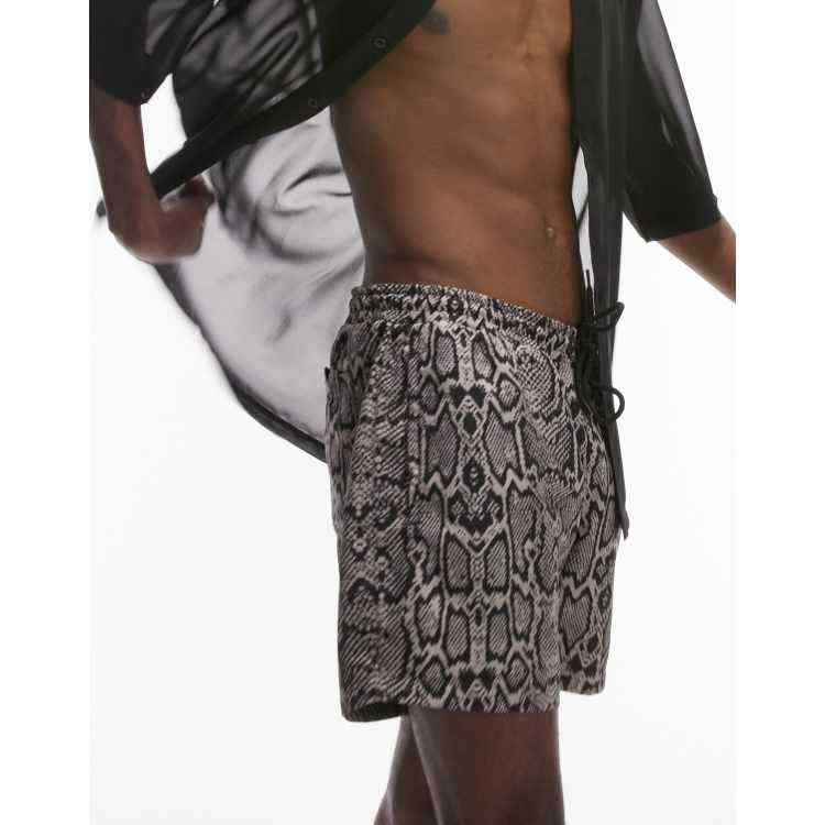 Snake print sales swim trunks