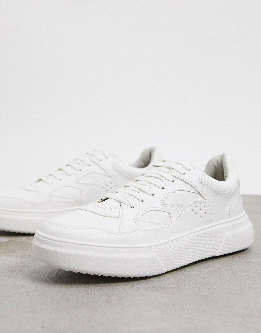 Topman - Sneakers met dikke zool in wit